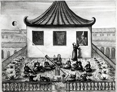Éclipse de soleil - dans « Voyages du royaume de Siam, historique de 1688 » - Unknown artist