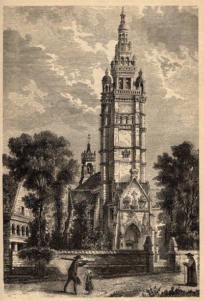 Église Notre-Dame de Croaz Batz à Roscoff - Finistère - Bretagne - gravure dans « PATRIE » - DESCRIPTION PICTURESQUE DE LA FRANCE EN 6 VOLUMES PAR LUCIEN HUARD - fin 19ème siècle - Unknown artist