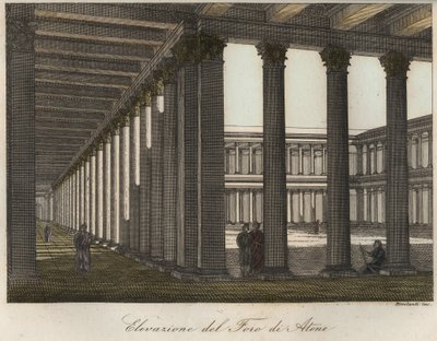 Élévation du forum à Athènes - gravure de « Usi e Costumi di Tutti i Popoli dell
