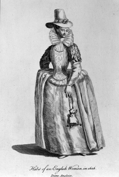 Femme anglaise de 1626. - Unknown artist