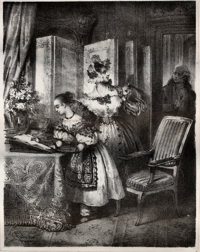 Gravure du 19ème siècle pour le roman de Madame Cottin (Sophie Cottin Rostand) (1770-1807) « Malvina » - Collection privée - Unknown artist