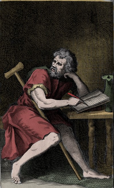 Épictète - EPICTETUS philosophe stoïcien grec. - Unknown artist