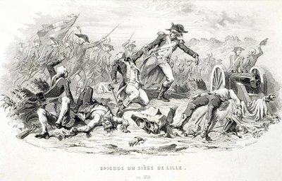 Épisode du siège de Lille en 1792 - dans "Fastes des Gardes nationales de France" - Unknown artist