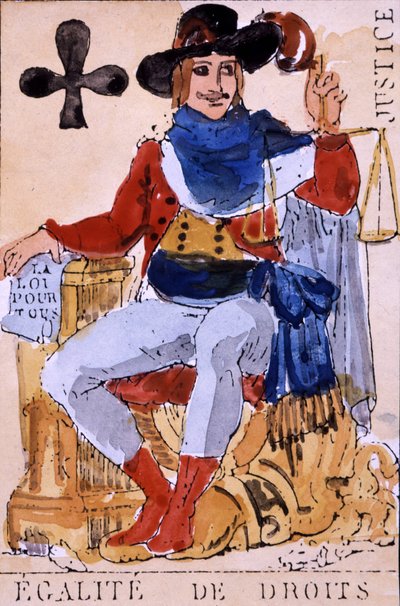 Droits égaux - Carte de jeu révolutionnaire - Unknown artist
