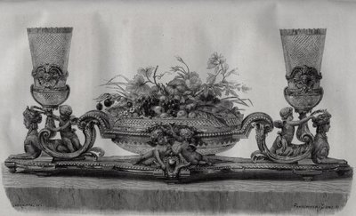 Surtout en cristal de la manufacture de Baccarat - gravure dans 