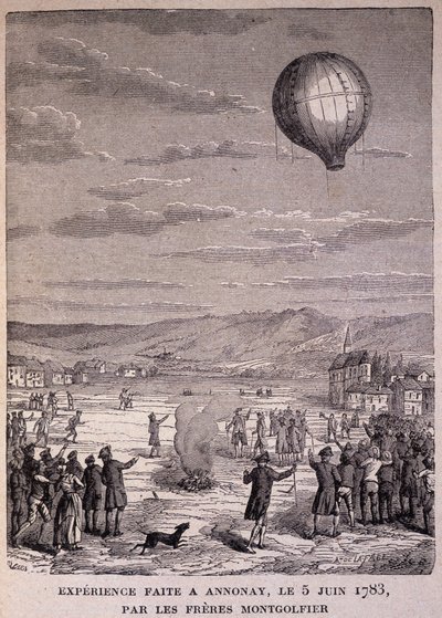 Expérience faite à Annonay le 5 juin 1783 par les frères Montgolfier - dans «Les Contemporains», n.d. fin 19e siècle - Unknown artist