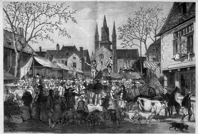 Foire en Bretagne sur la place d
