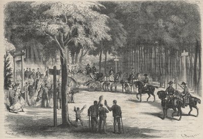 Séjour familial à Fontainebleau : excursion de leurs majestés aux ruines de Franchart. Un mariage salue le passage de l
