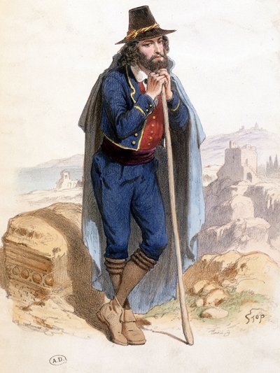 Fermier dans les environs de Rome - Unknown artist