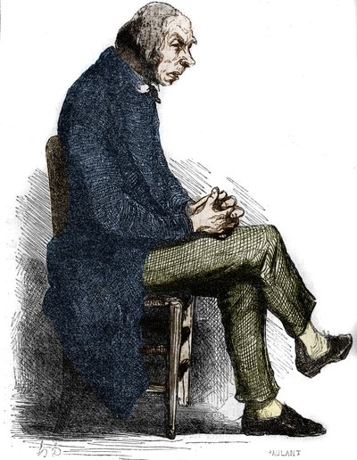 Le Père Goriot. Gravure du milieu du XIXe siècle. Illustration pour "Le Père Goriot" par Honoré de Balzac (1799-1850) - Unknown artist