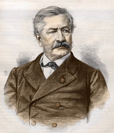 Ferdinand de Lesseps (1805 - 1894), gravure, collection Bianchetti - Unknown artist
