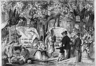 Fête des Loges : Une rôtisserie installée dans la forêt de Saint-Germain près de Paris - Unknown artist