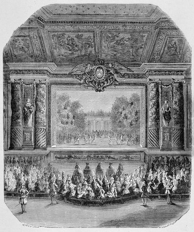 Fête de Louis XIV, par le Duc de Saint Aignan (Comédie en musique, jouée dans le parc de Versailles) Gravure - Unknown artist