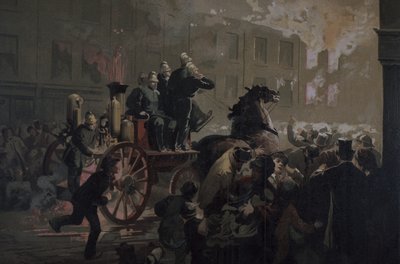 Camion de pompiers, fin du 19e siècle - Unknown artist