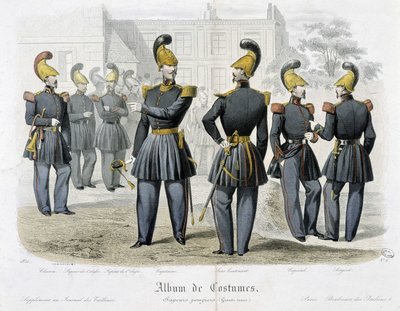 Pompiers en uniforme - dans "Album of costumes" - Unknown artist
