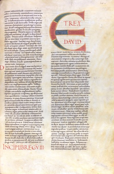 Premier Livre des Rois. Capulet avec le nom du roi David et l