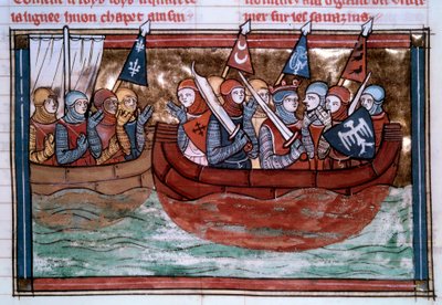 Première croisade : Godefroi de Bouillon et les croisés en route vers la Terre Sainte - Unknown artist