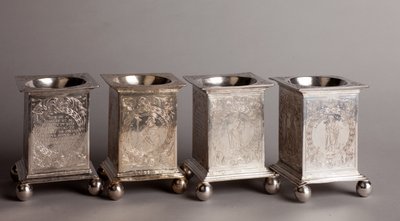 Quatre salières : de gauche à droite : 1636 (inv AG 0024) - Unknown artist
