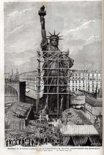 Paris, remise de la Statue de la Liberté à l