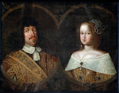 Frédéric III de Danemark et sa femme Sofia Amalia de Brunswick-Lyneburg - Unknown artist