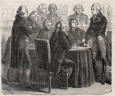 Révolution française : le comte Louis Marie de Narbonne-Lara présentant ses plans dans les comités de l