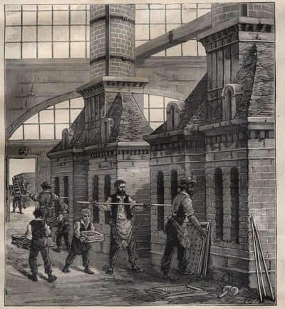 Industries françaises : la fabrication des boutons de porcelaine - Gravure dans « La Science française » - Unknown artist