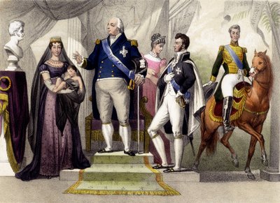De 1814 à 1830. Le duc et la duchesse de Berry, Louis XVIII, le duc de Bordeaux, la duchesse d