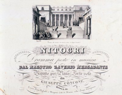 Frontispice de Nitocri, opéra par Mercadante - Unknown artist