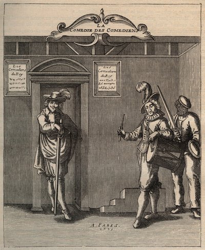 Frontispice de "La Comédie des Comédiens, Poème de Nouvelle Invention" par Georges de Scudéry - 1635 - Unknown artist
