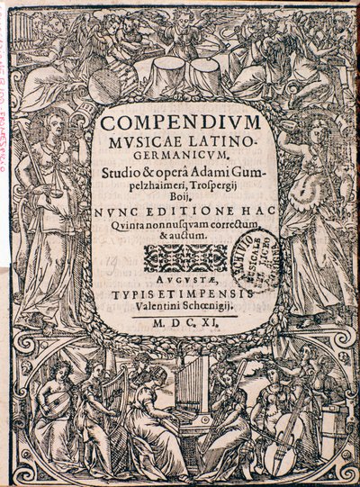 Frontispice du Compendium de Musique par Adam Gumpelzhaimer - Unknown artist