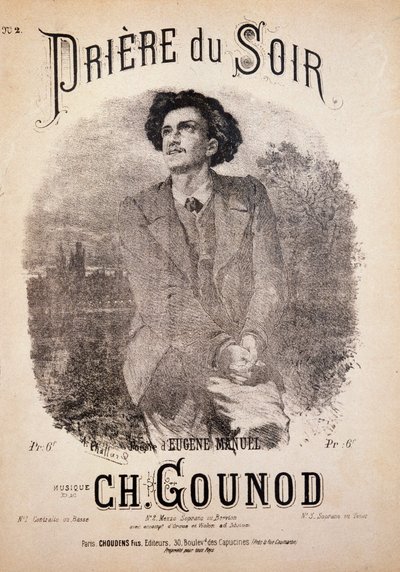 Frontispice de la Prière du soir, par Charles Gounod - Unknown artist