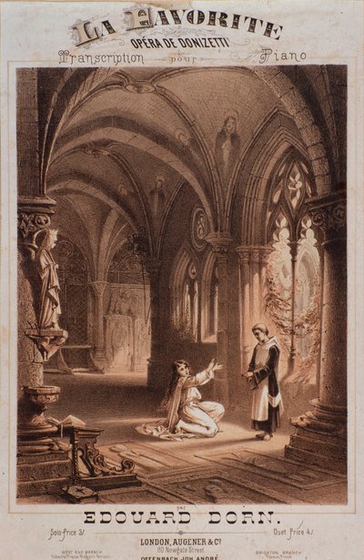 Frontispice de La favorite, opéra de Gaetano Donizetti - Unknown artist