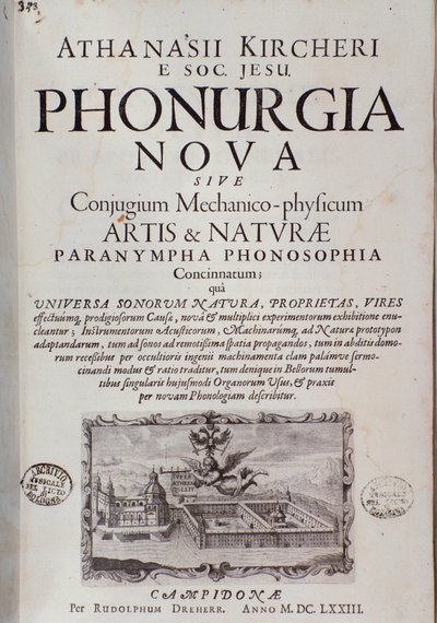 Frontispice de Phonurgia nova (1673) - Unknown artist