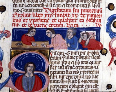 Jeux de dés (gioco dei dadi) manuscrit du 14ème siècle Biblioteca Nazionale Braidense. Milan - Unknown artist