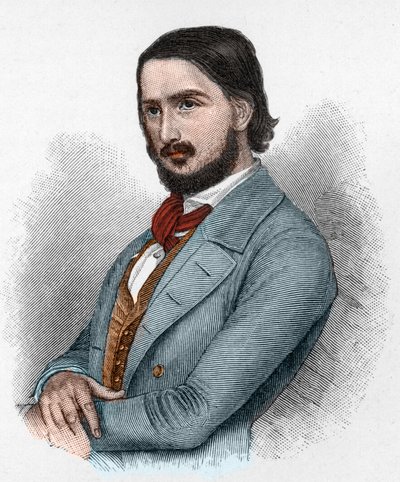 Georg Friedrich Rudolph Theodor Herwegh (1817-1875), poète, révolutionnaire et traducteur allemand - Unknown artist