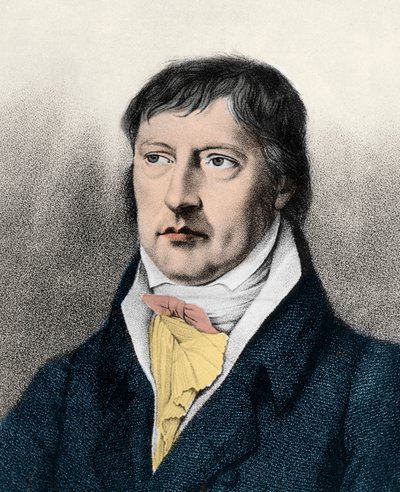Georg Wilhelm Friedrich Hegel (1770-1831) philosophe anglais, gravure vers 1825 - Unknown artist