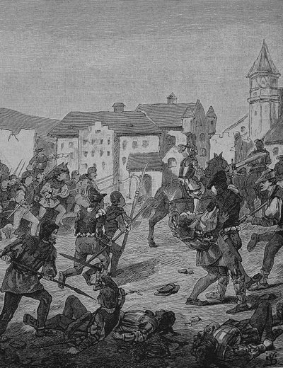 Guerre des paysans allemands (1524-1526) : Prise de Weinsberg - Unknown artist