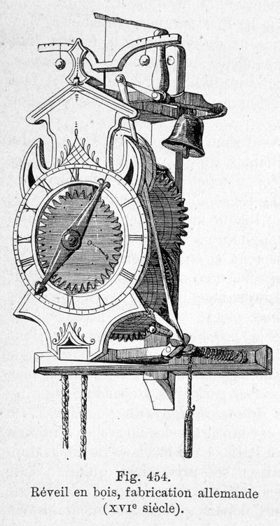 Réveil en bois fabriqué en Allemagne - Unknown artist