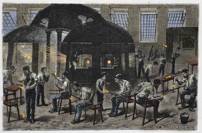 Usine de soufflage de verre - Unknown artist