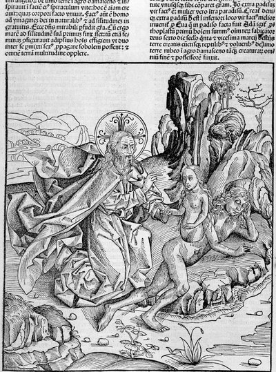 Dieu donne naissance à Ève de la cuisse d