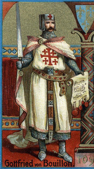 Godefroy de Bouillon (1061-1100) Duc de Basse-Lorraine et premier souverain chrétien à Jérusalem après la première croisade (1096-1099). - Unknown artist