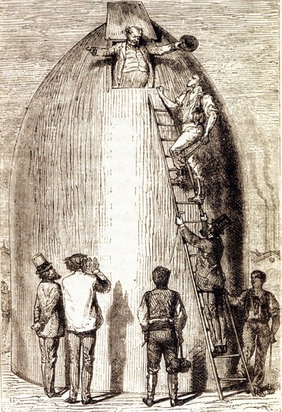 Gravure dans « De la Terre à la Lune » de Jules Verne - Unknown artist