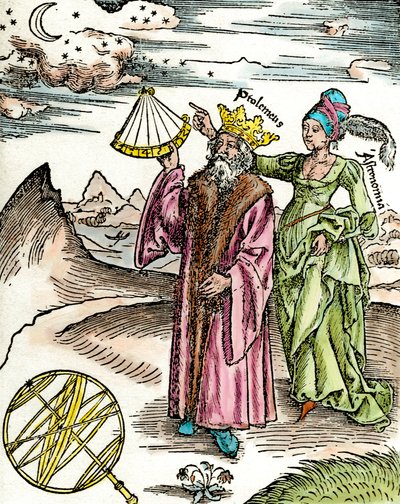 Astronome grec Claude Ptolémée utilisant un sextant - Unknown artist