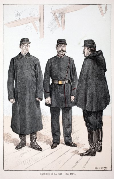 Gardiens de la paix (1873-1894) (illustration de Histoire du corps des gardiens de la paix) - Unknown artist