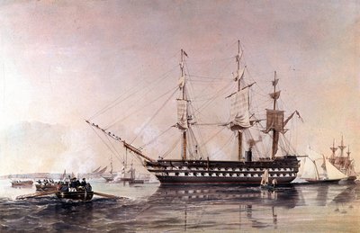 HMS Agamemnon 91 canons - Le HMS Agamemnon, navire de deuxième ligne construit pour la Royal Navy en 1852 - Unknown artist