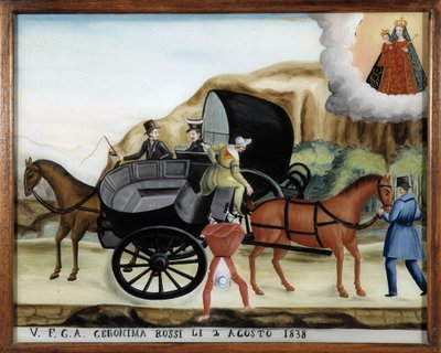 Accrochage entre deux carrioles et chute d