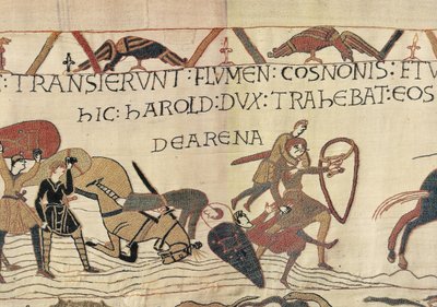 Harold tire des soldats normands des sables mouvants, Tapisserie de Bayeux - Unknown artist