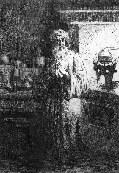 Hennig Brand ou Hennig Brandt Alchimiste allemand découvrant le phosphore. - Unknown artist