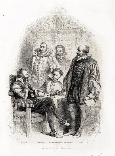 Henri IV (1553 - 1610) et ses ministres : Théodore Agrippa d