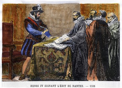 Henri IV (1553 - 1610) signe l
